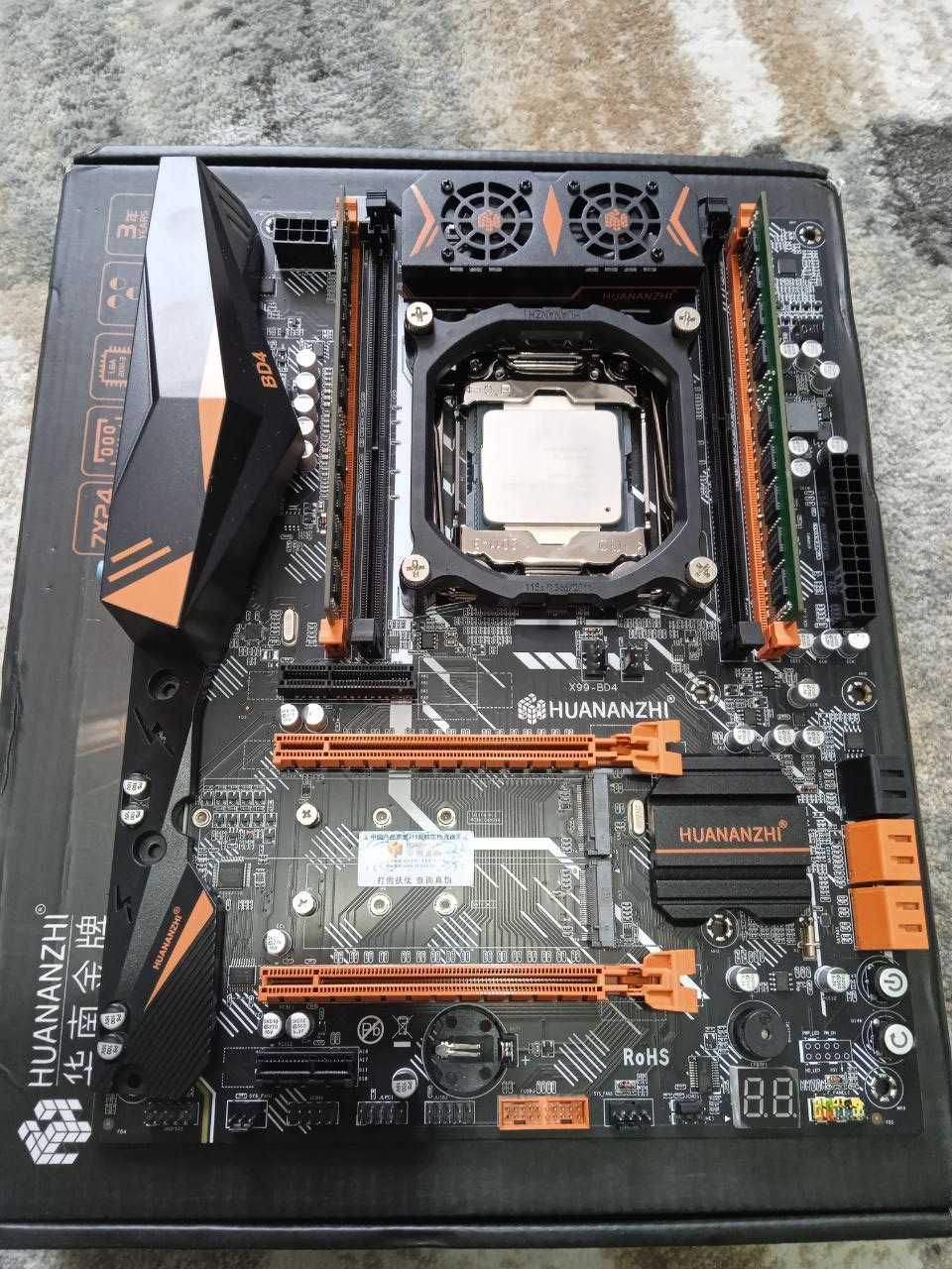 Комплект Huananzhi x99 BD4 + E5 2666V3 / 2690v3 + 16gb DDR4.