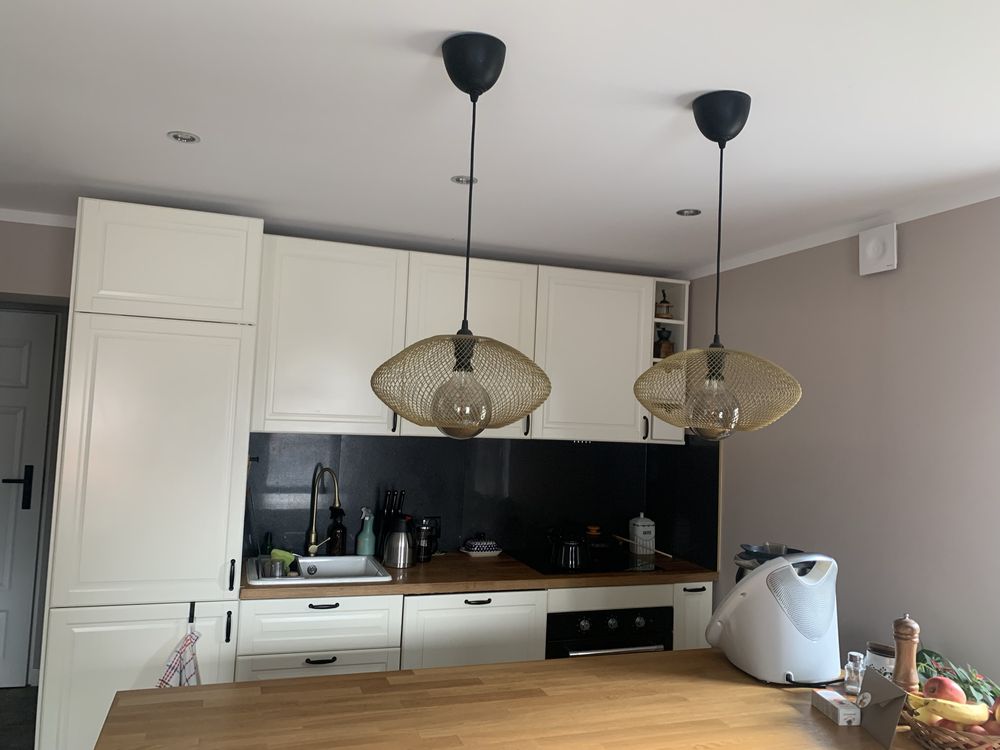 Lampy wiszące abażurowe dwie sztuki