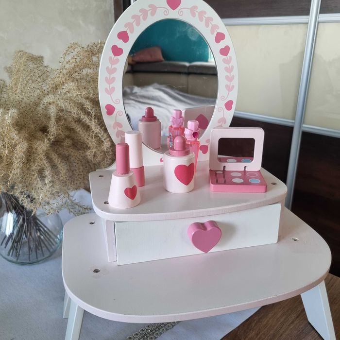 Toaletka drewniana elefun dziecięca dziewczynka dziecko makijaż