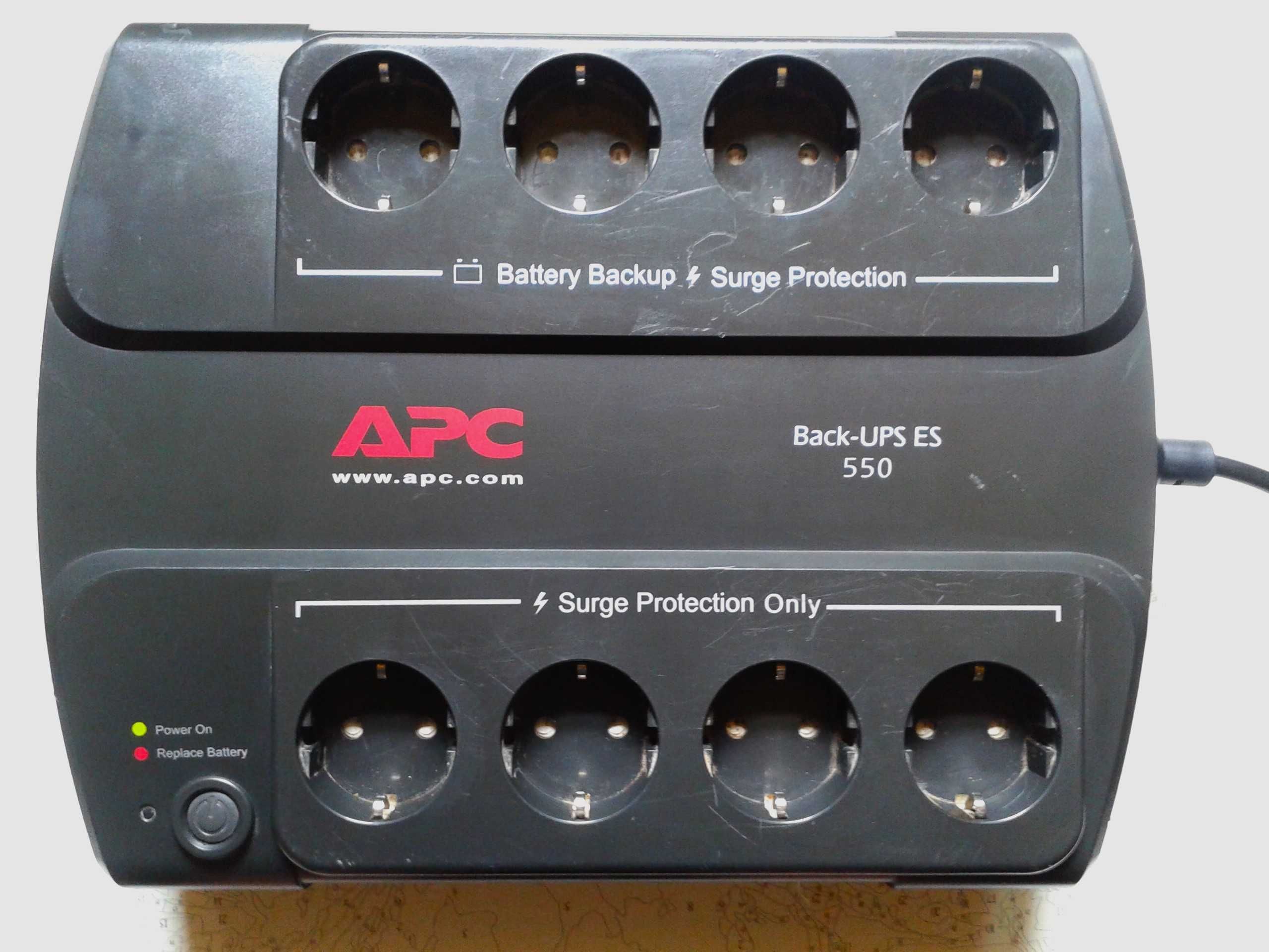 ИБП APC Back-UPS ES 550VA (BE550G-RS) под ремонт без АКБ