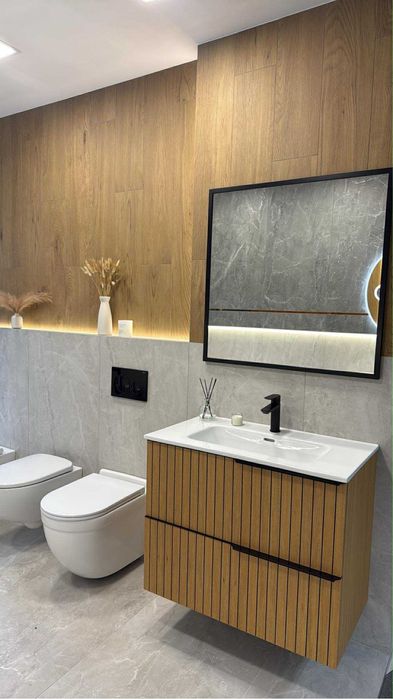 Szafka 60 cm lazienkowa z blatem umywalka do kompletowania ROCA