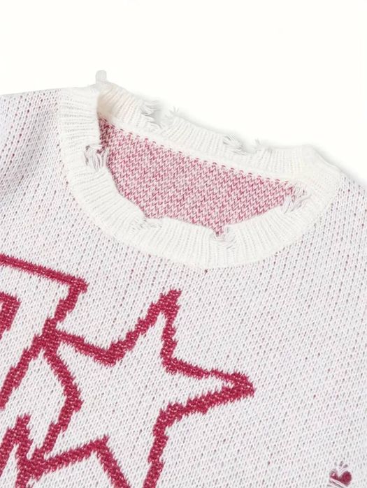 Светр світлий Y2K,унісекс,розмір М