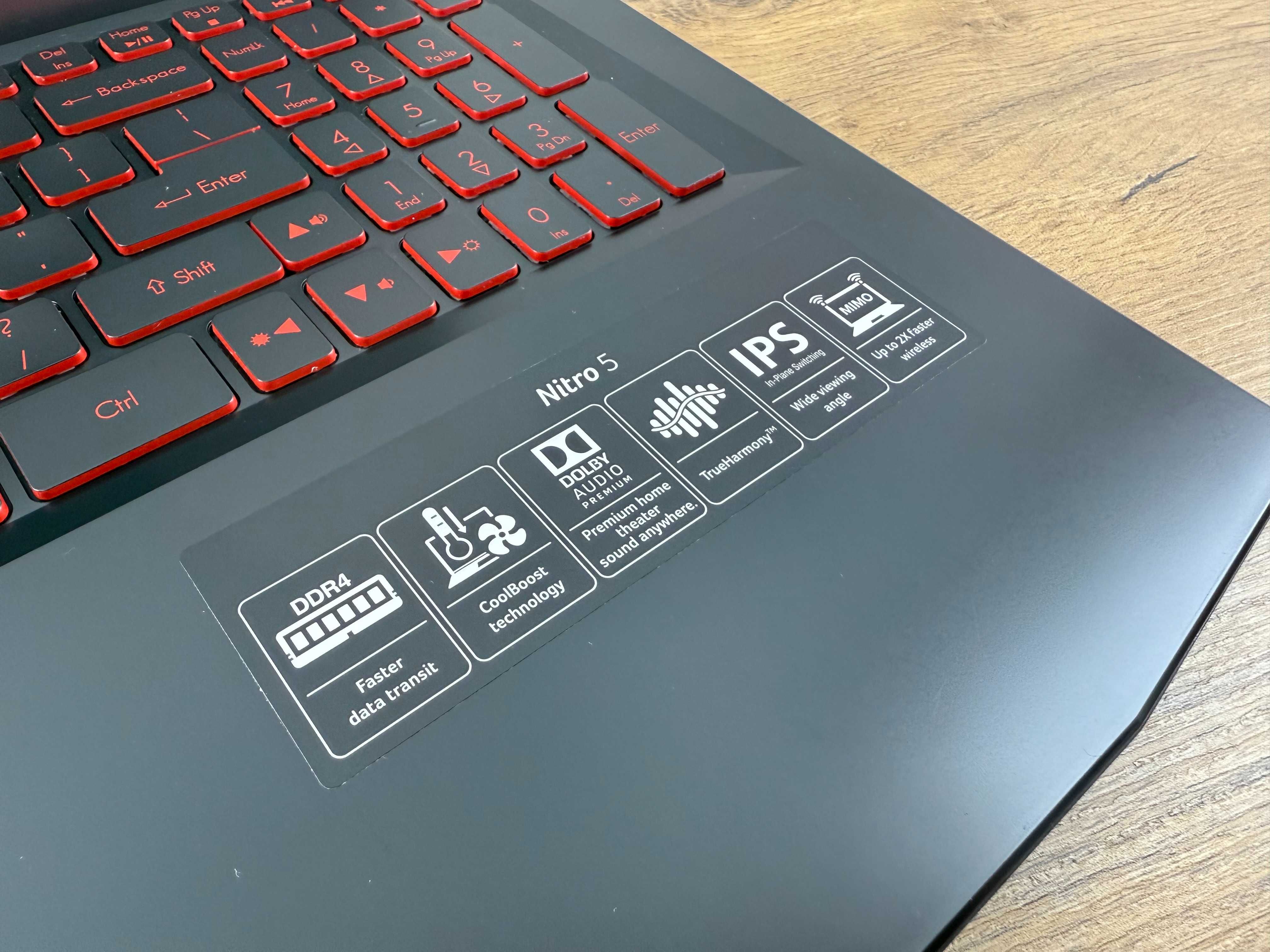 1241 Laptop Acer NITRO 5, RADEON R7, SSD M2 240GB, 16GB RAM, Podś klaw