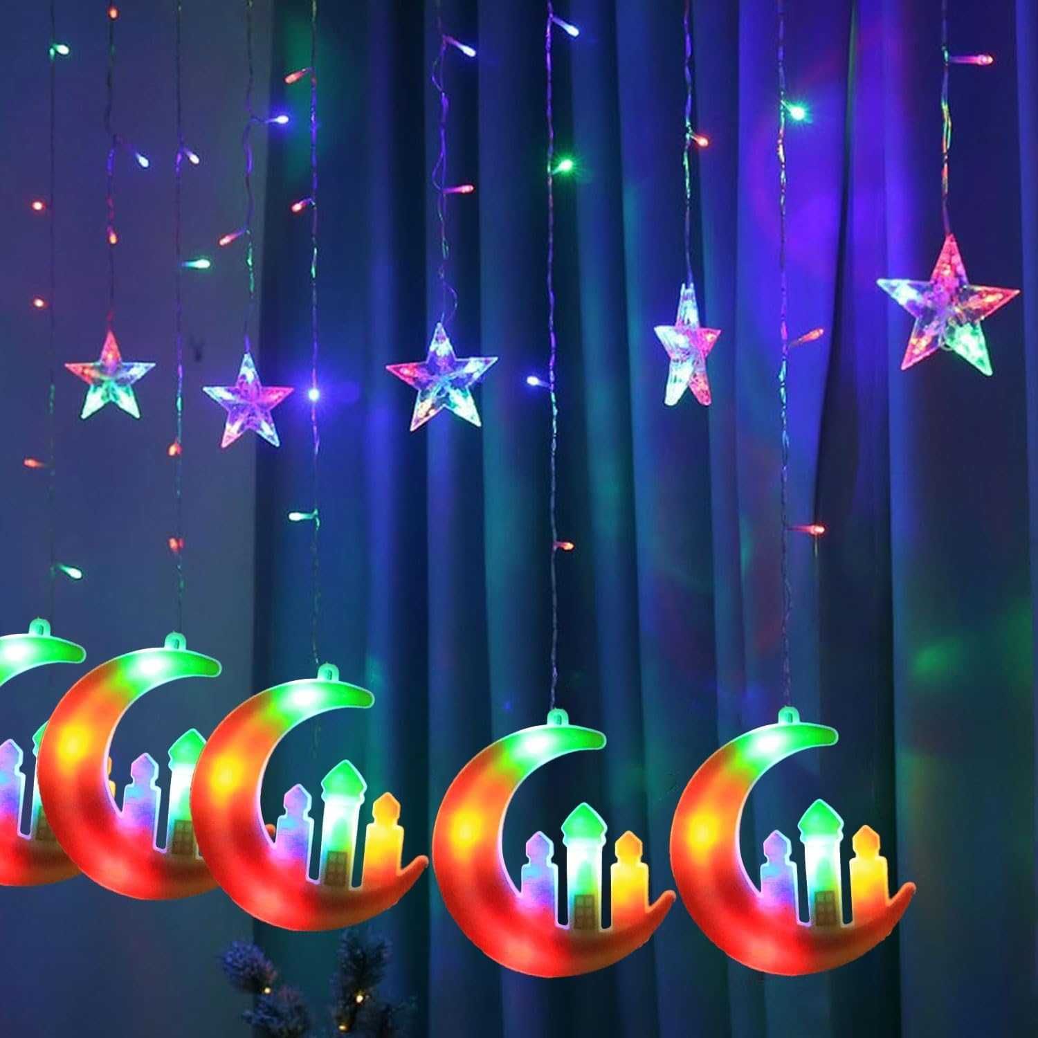 Kurtyna świetlna Girlanda LED IP44 RGB - PILOT 3m RAMADAN Eid - Salcar