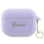 Etui Guess Silicone Charm Heart Collection na AirPods Pro 2 - purpurow