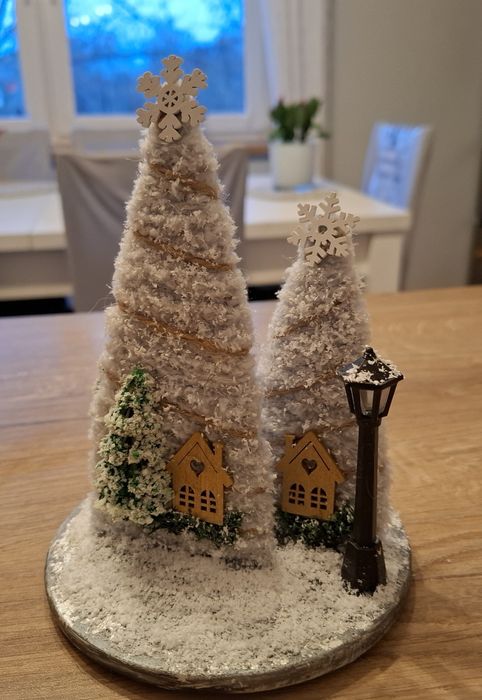 Stroik świateczna wioska ,dekoracja ,ozdoba Handmade Nowa