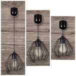 Nowoczesna Lampa Sufitowa Wisząca Diament Loft Druciana