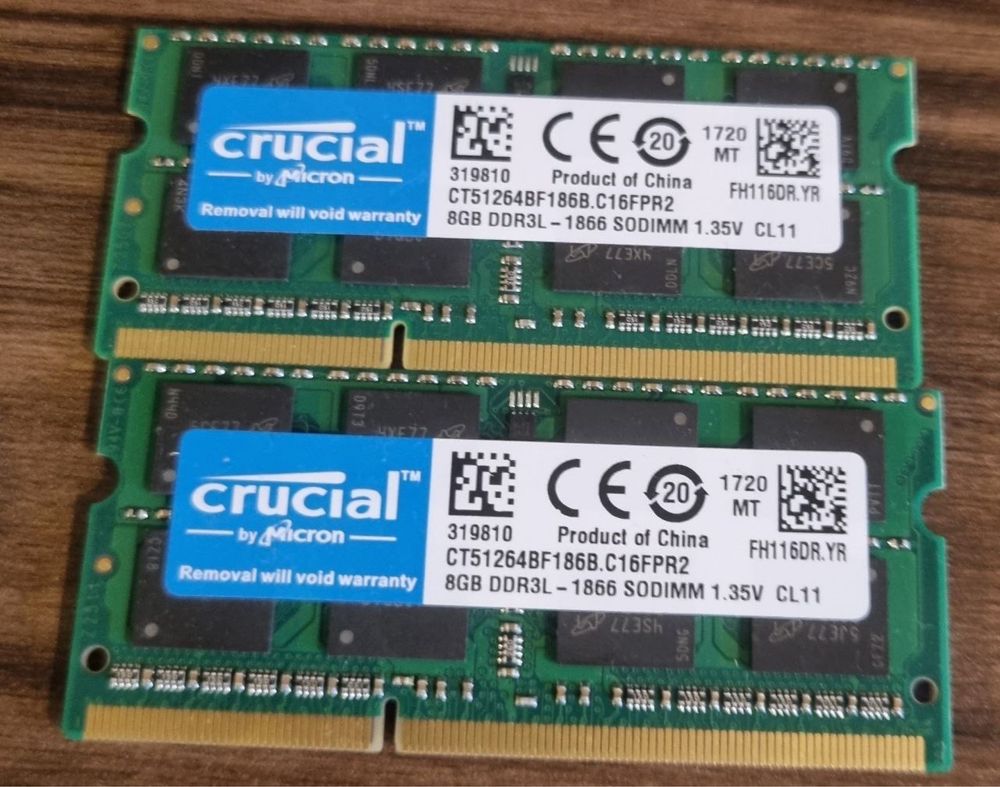 Продаю оперативну памʼять Crucial DDR3L 8 ГБ, 1866 МГц SODIMM, non-ECC