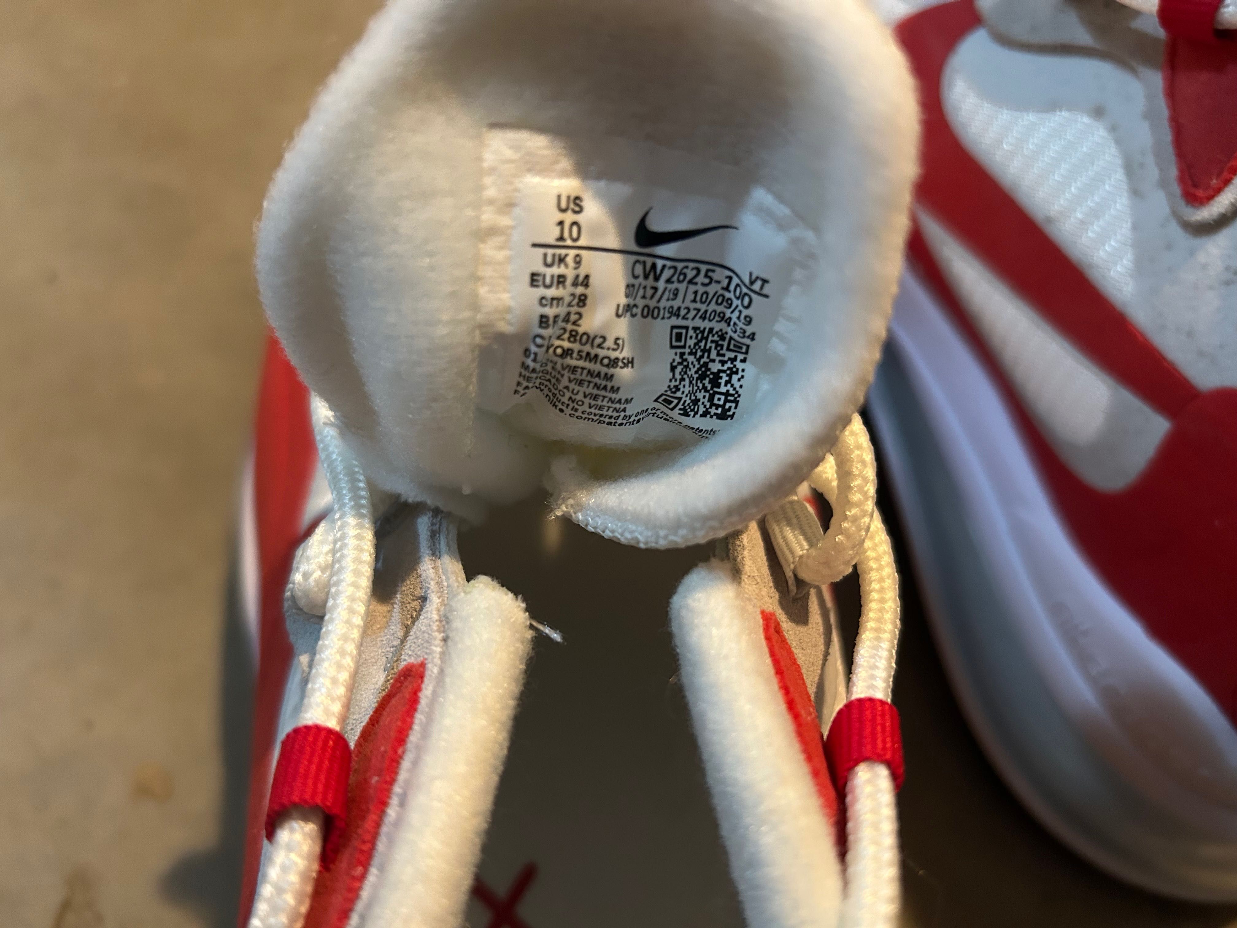 Nike Air Max 270 React, white red - nowe, 44, oryginalne