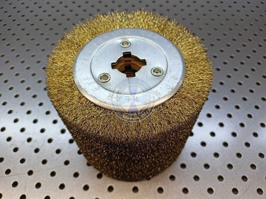 Ściernica walcowa z drutu mosiądzowanego 120×100×0,3×19mm szczotka