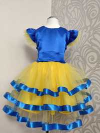 Жовто блакитне,жовто синє,українське,випускне плаття,сукня.Плаття на в