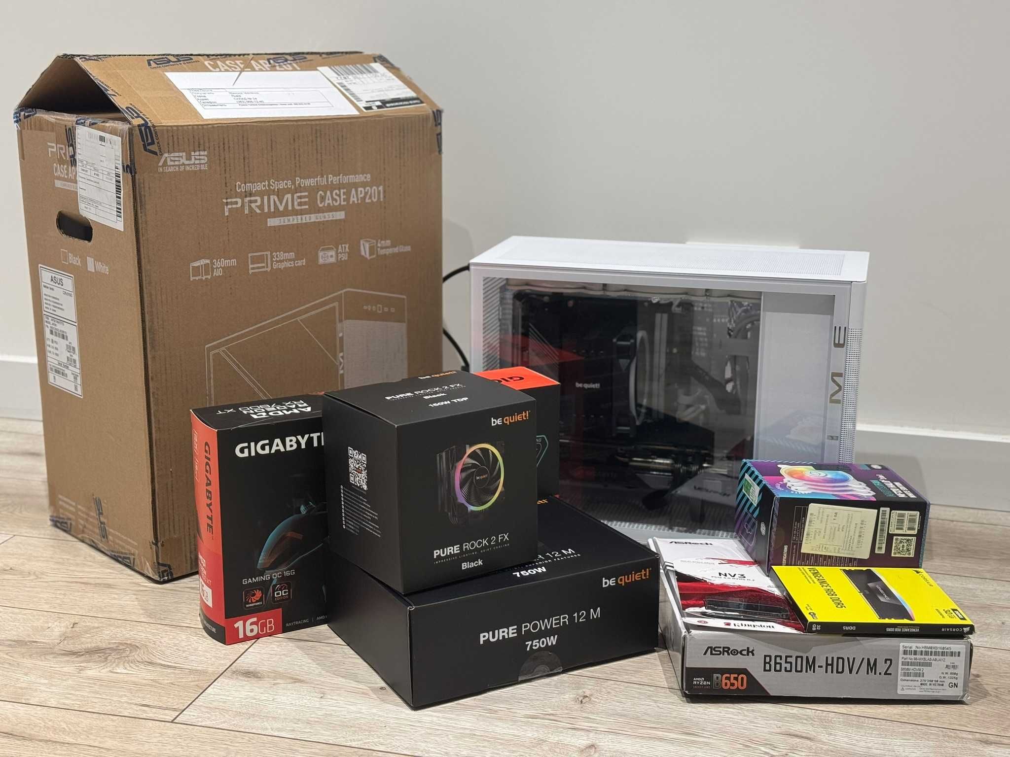 Ігровий ПК Ryzen 5 9600X/RX 7800 XT 16GB/32GB DDR5 RAM/2TB M2/PSU 750W