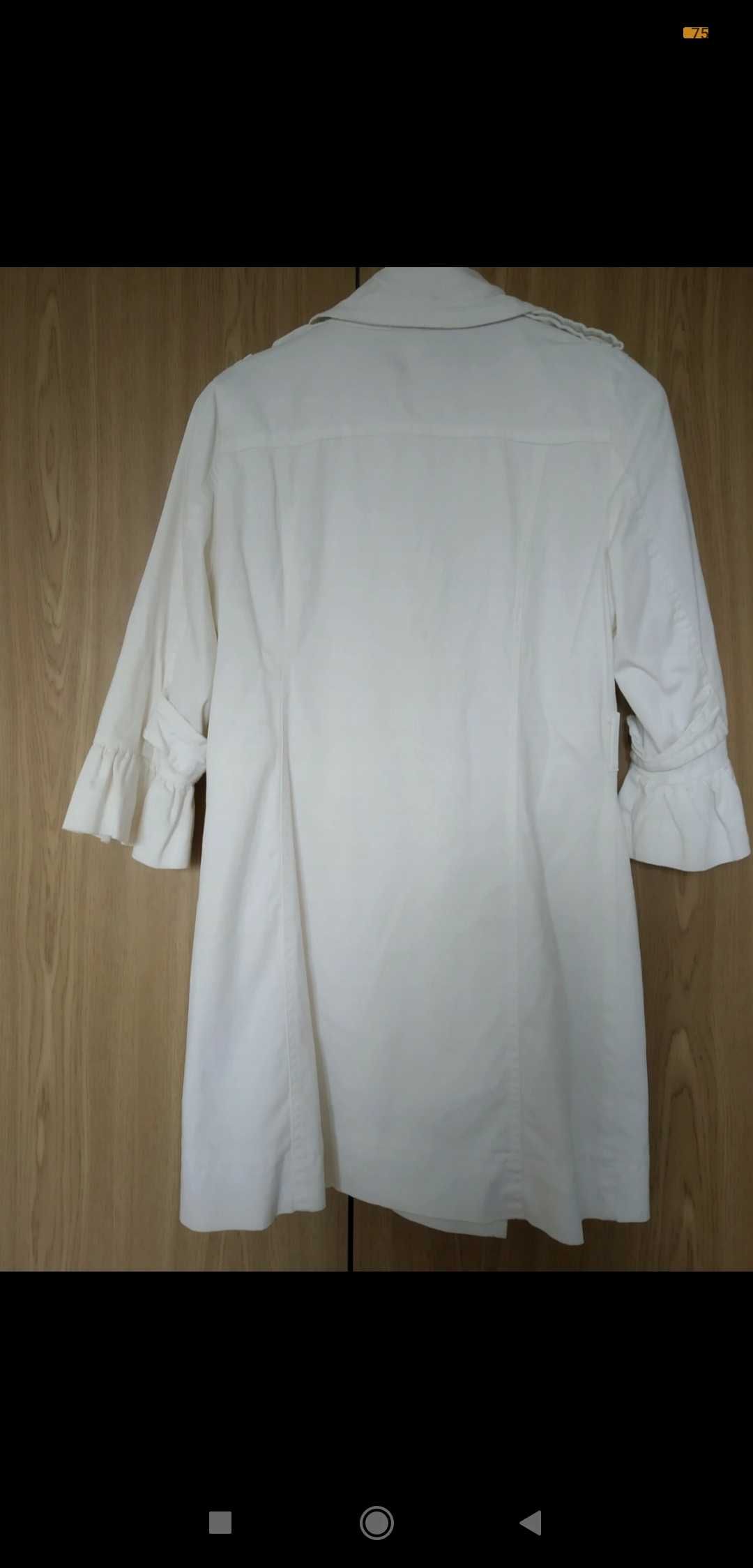 Damski biały płaszczyk rozmiar M