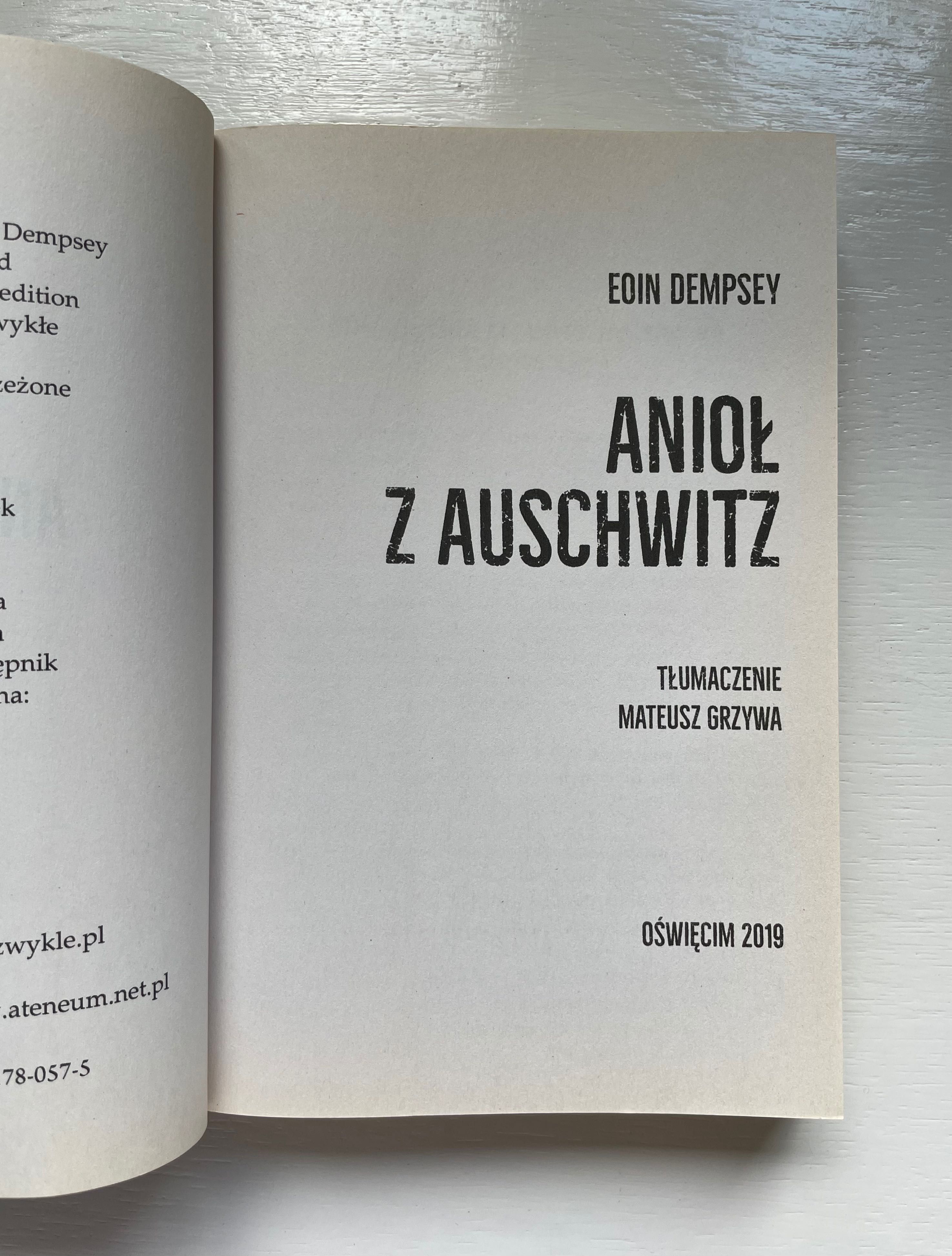 Książka „Anioł z Auschwitz” Eoin Dempsey