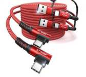 100 W kabel ładujący USB C jasaux 3 in 1 cc0052 kompet 2szt po 2 m