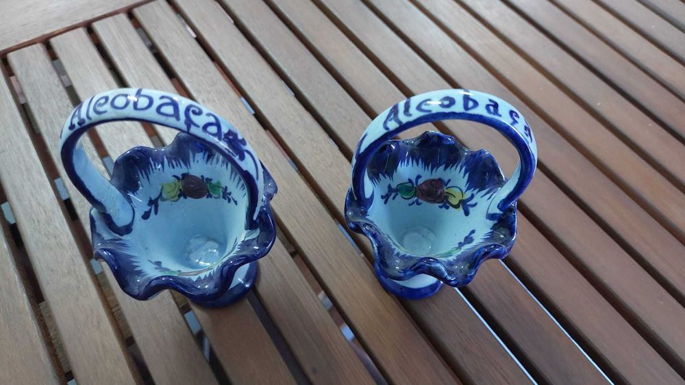 Cesta e jarrinha Alcobaça feitas à mão