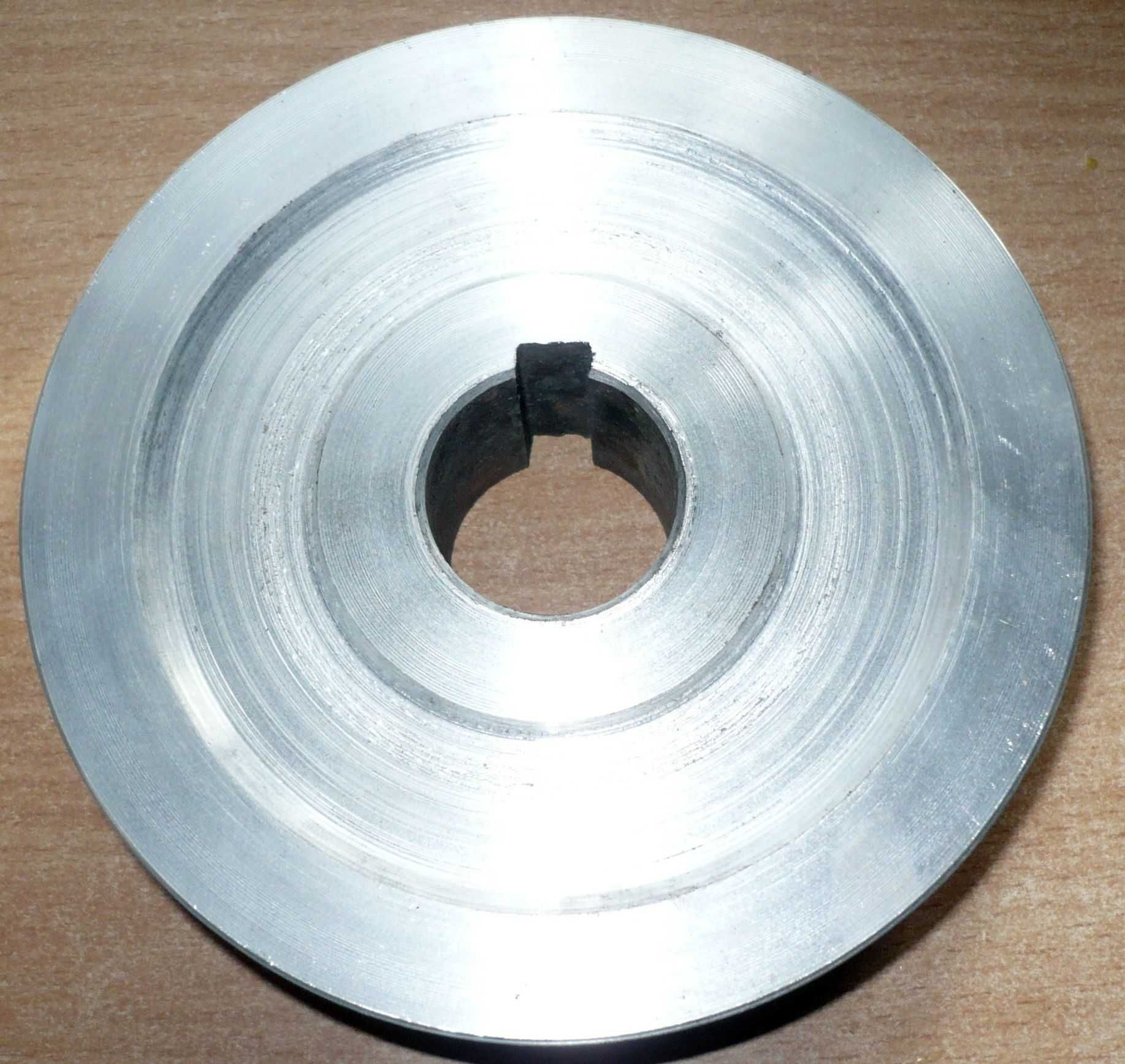 Koło pasowe aluminiowe -Fi 15cm/oś-35 mm/pasek-2x17mm