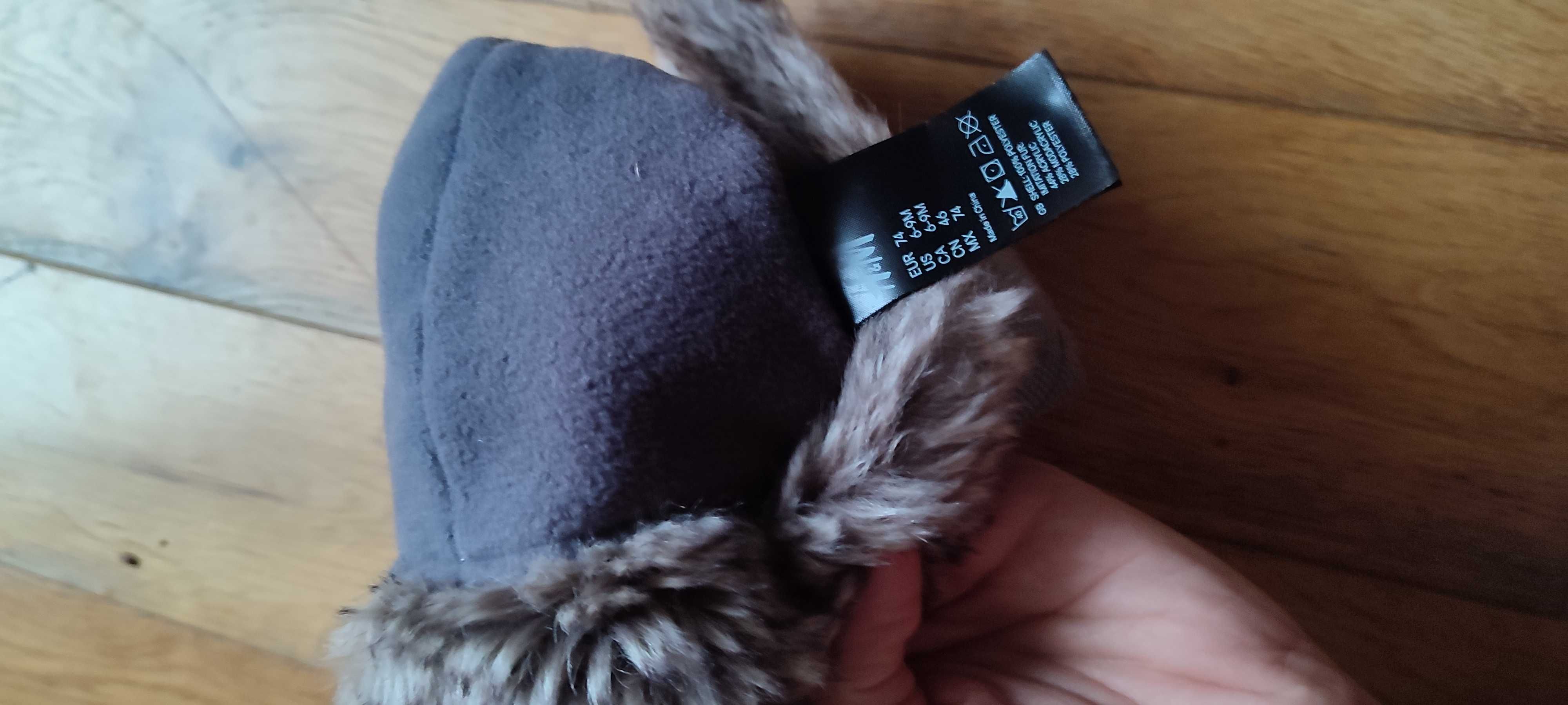 Ciepła nowa czapeczka H&M na zimę 6-9m