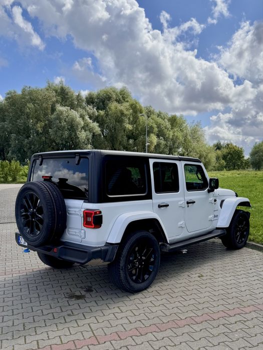 Jeep Wrangler JL 4xe Sahara Hybryda Plugin 381KM Skóra Alpine Dach