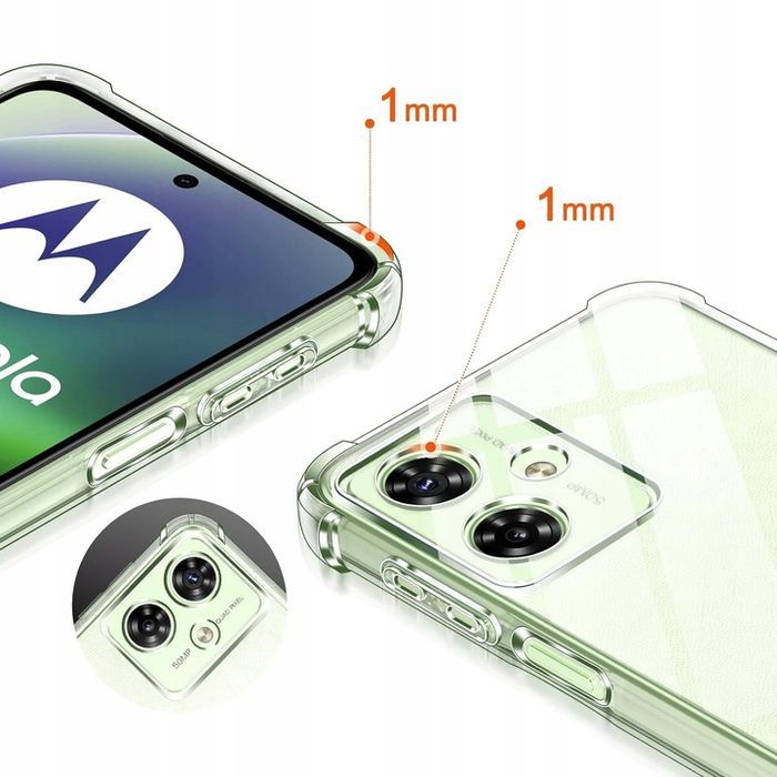 Etui do Motorola moto G55 AntiShock wzmocnione narożniki przezroczyste