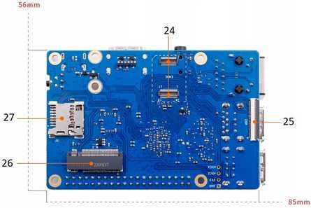 Mikrokomputer Orange Pi 3B 8GB + 256GB EMMC + microSD 32gb + obudowa