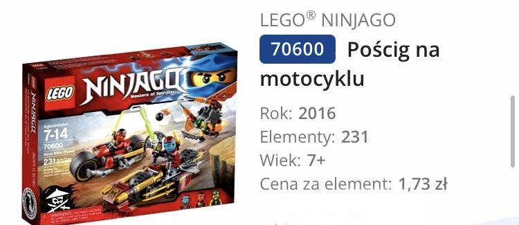 Lego ninjago 70600