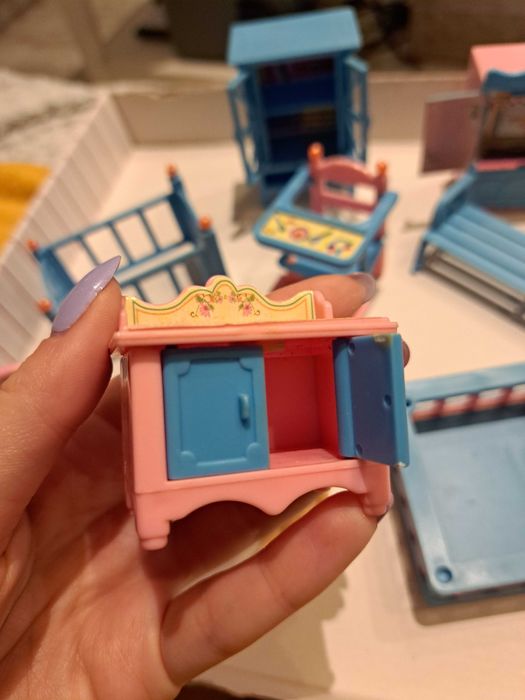 Mebelki dla lalek niemowlę bobas vintage