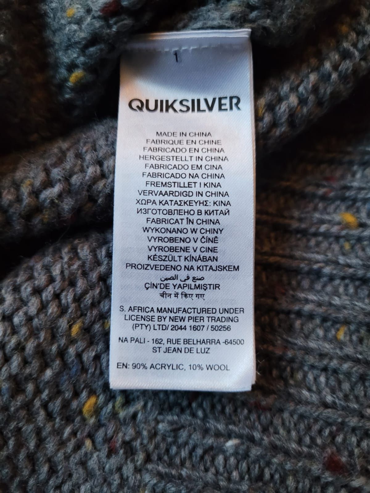 Quiksilver r. S sweter wełna i akryl