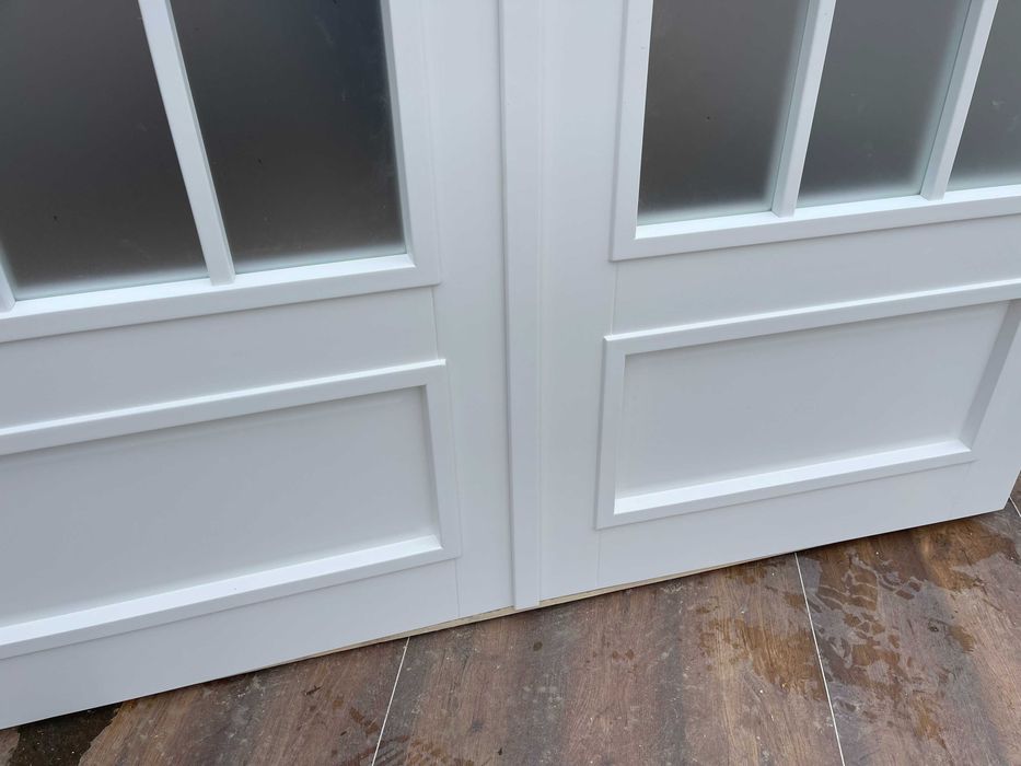 Drzwi drewniane dwuskrzydłowe białe NA KAŻDY WYMIAR CAŁA POLSKA