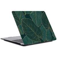Etui z klapką do MacBookiem Air A1466 A1369, 10-17 rok  - Zielony liść
