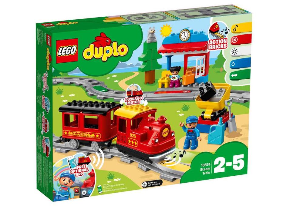 LEGO DUPLO Потяг/Залізниця (10874) та додаткові набори рельсів та міст