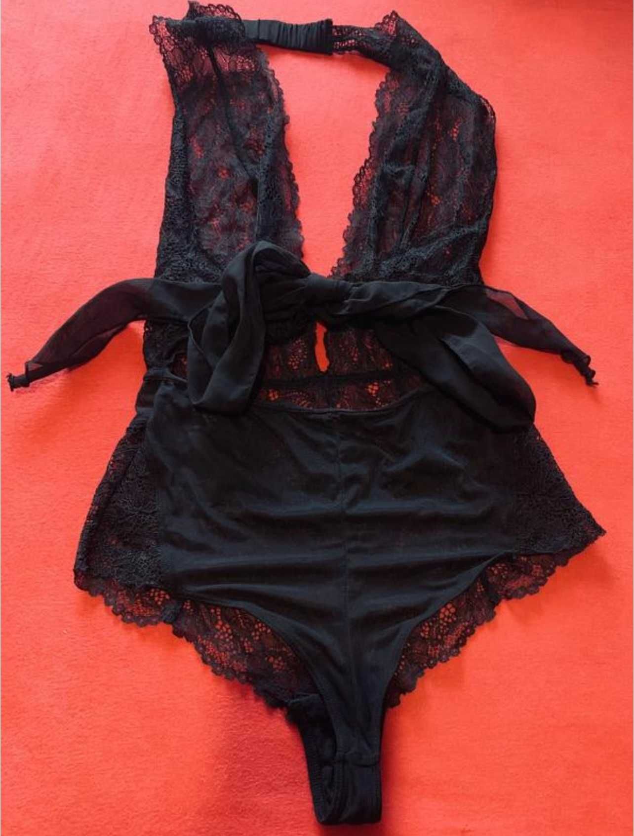 Шикарное ажурное cексуальное кружевное боди H&M как новое S/M