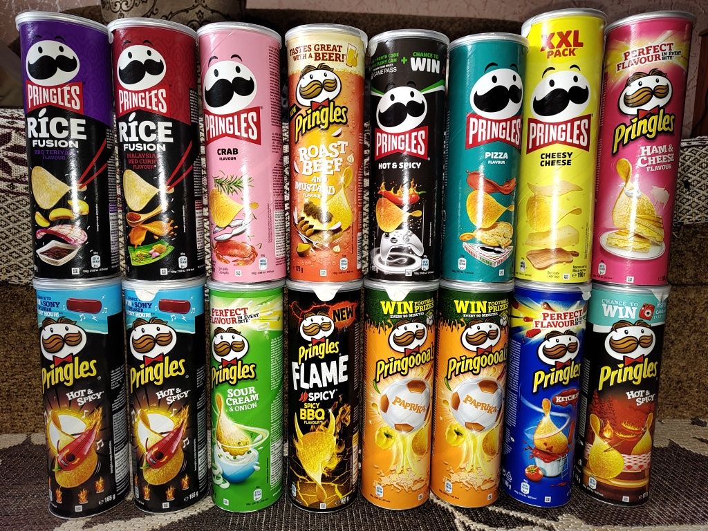 Банки из под чипсов Pringles.
