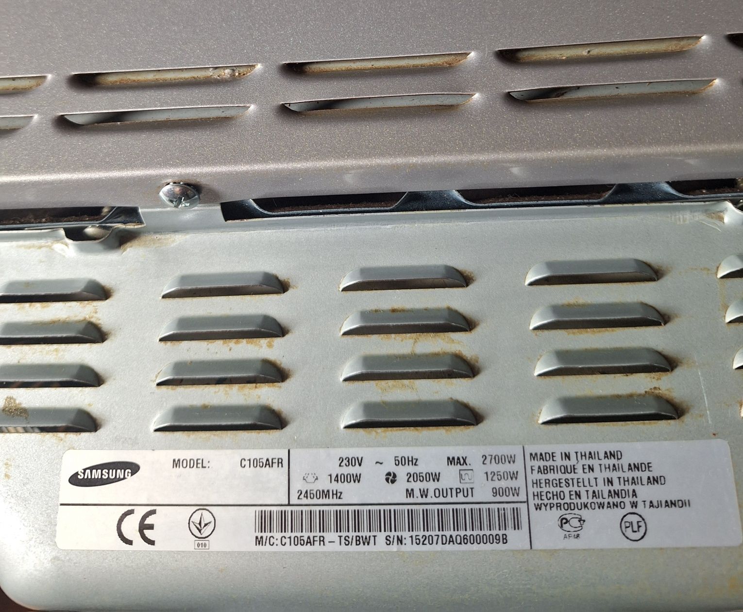 Микроволновая Печь Samsung C105АFR  с Грилем