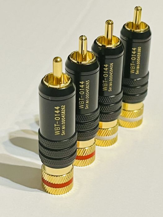 Wtyki WBT 0144 | Chinch/RCA | Złote | 9mm