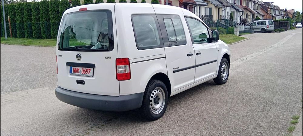 VW Caddy Life 1.4 MPI TEAM, tylko 117 tyś. km. Klimatyzacja,  2x drzwi