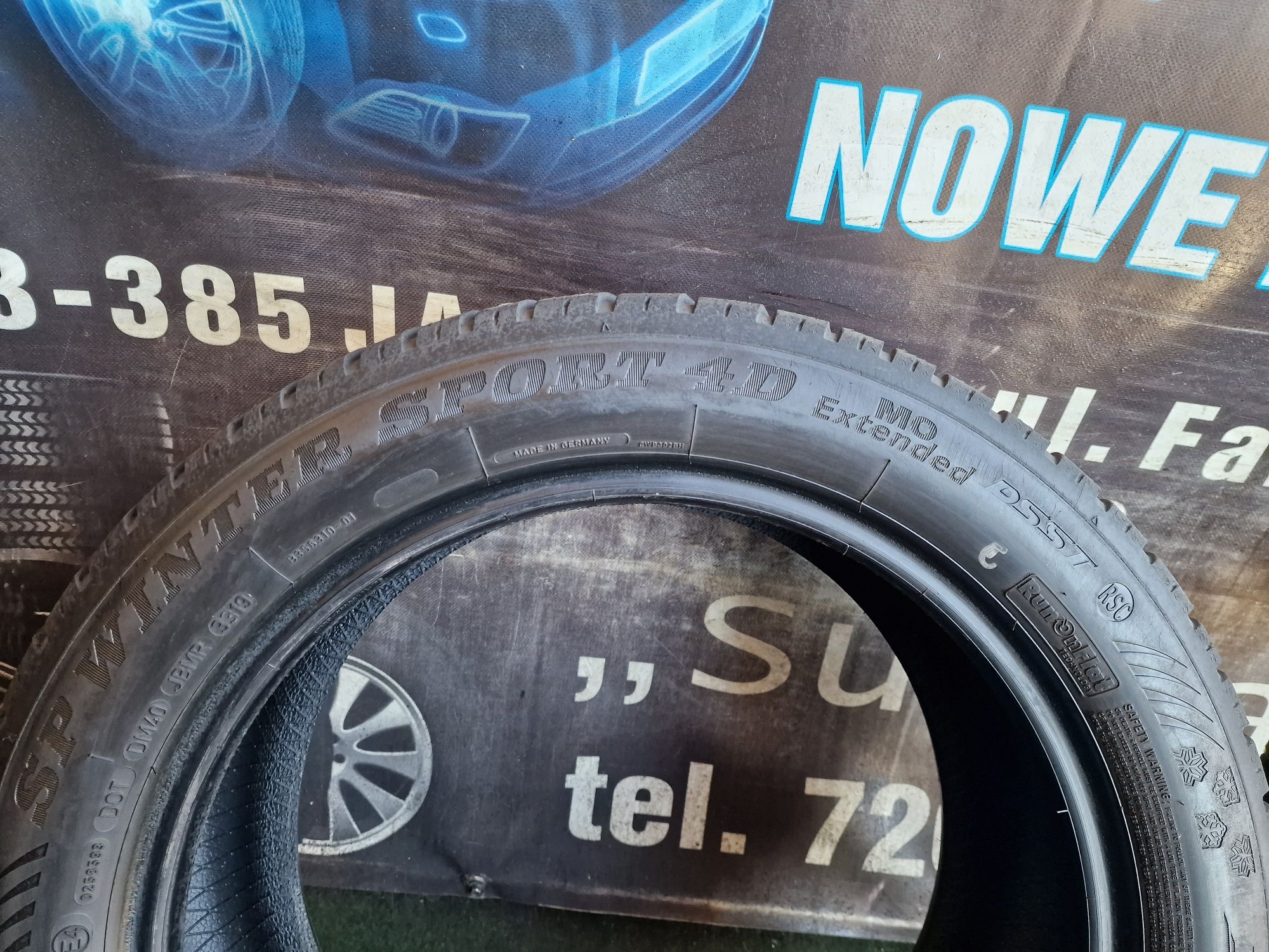 Opony zimowe 225/50/17 Dunlop Ranflat Komplet 6.7mm