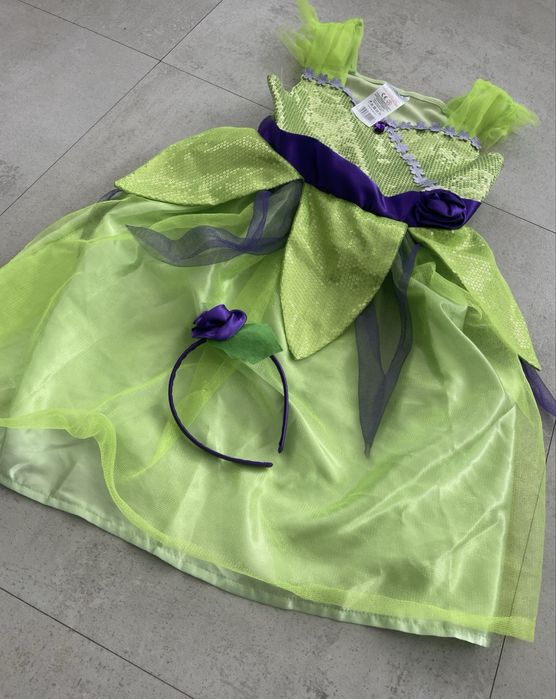 Kostium stroj przebranie roz.7/10 lat Dzwoneczek Lesna wrozka hallowee