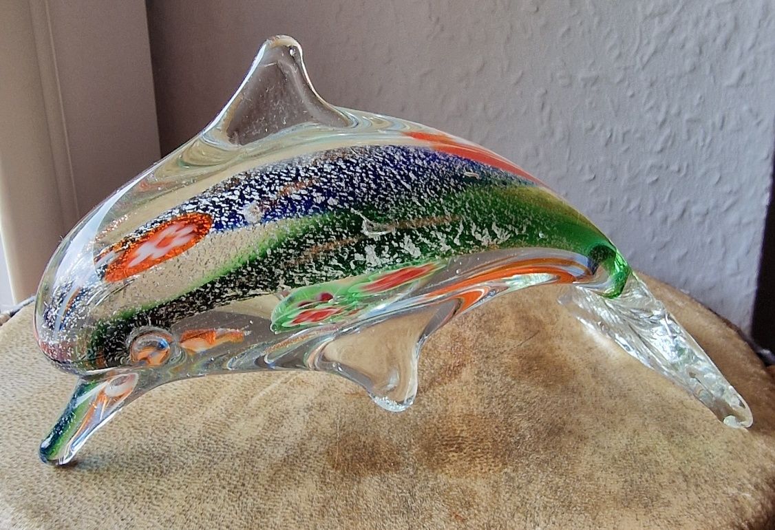Delfin szklana figurka Murano