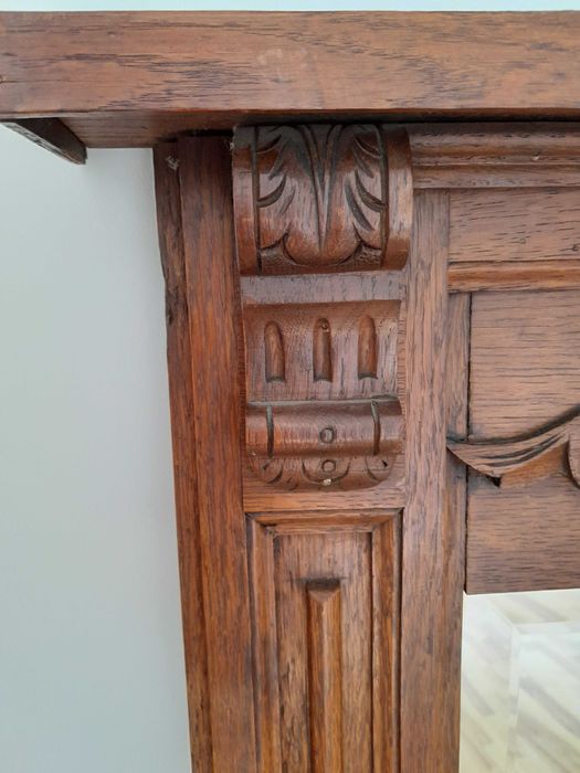 Lustro dębowe antyczne drewniane wiszace