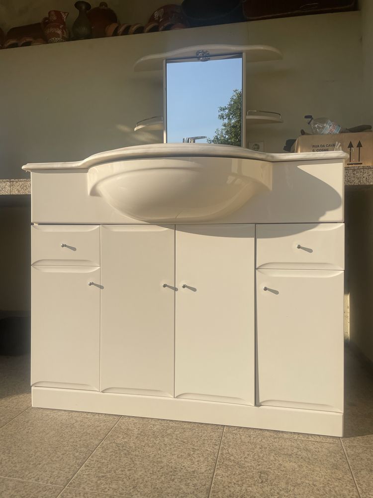 Movel casa de banho Wc com prateleira, conjunto de cor pergamon