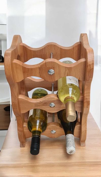 Stojak na wino - drewno lakier x6