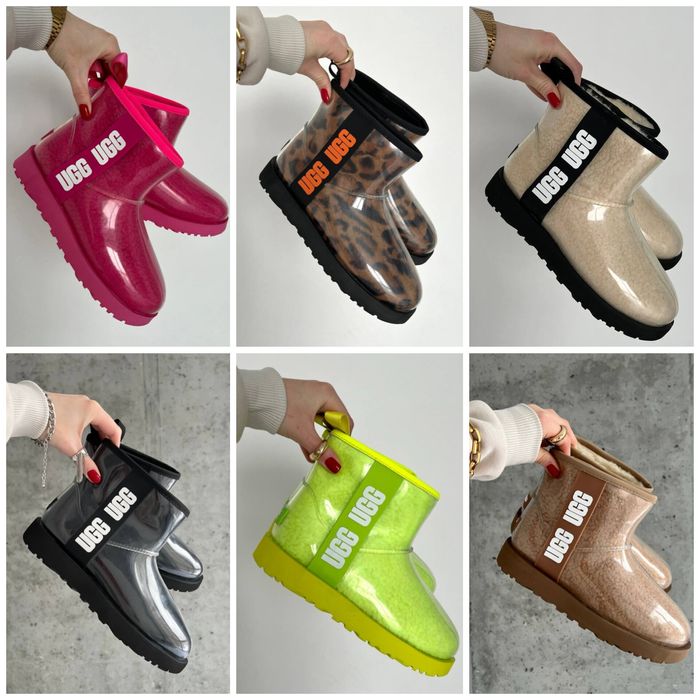р36-41 Жіночі уггі Ugg Classic Clear Mini Boot  Black Blue Beige