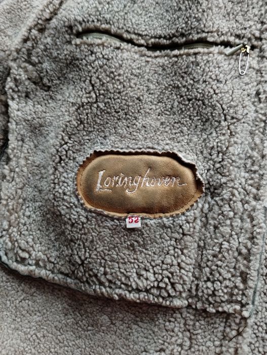 Kożuch męski jagnięcy miękki xl/xxl parka skórzana modny design