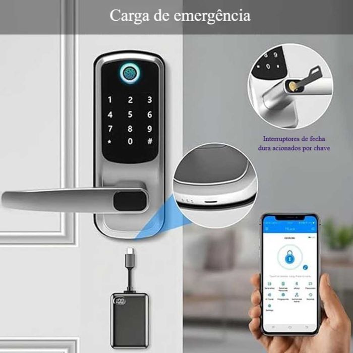 Fechadura Inteligente ‼️ TTLock ‼️WiFi ‼️ Biométrica ‼️IP65 ‼️c/ App