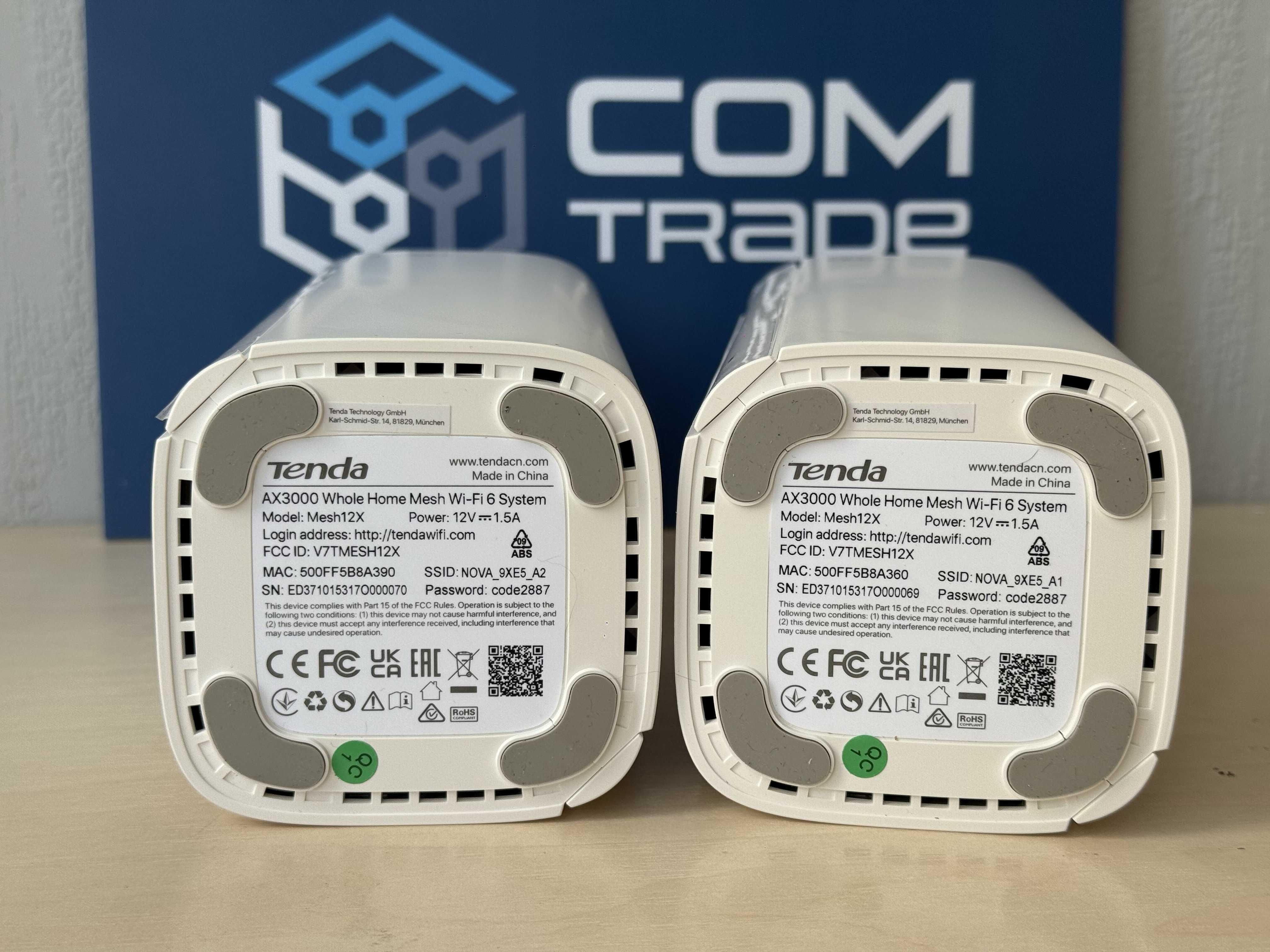 Tenda MX12-KIT-2 Система Wi-Fi Mesh внутрішня 802.11ax 2.4/5 ГГц VPN