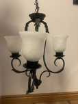 Żyrandol lampa wiszaca czarna przecierana prowansalska shabby chic