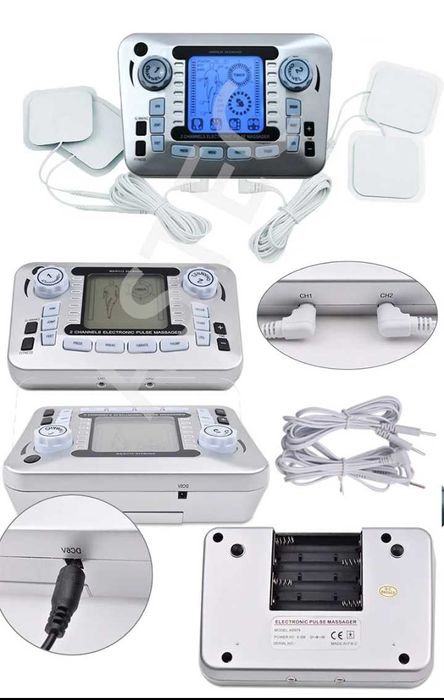Двухканальный миостимулятор всего тела, цифровой импульсный массажер