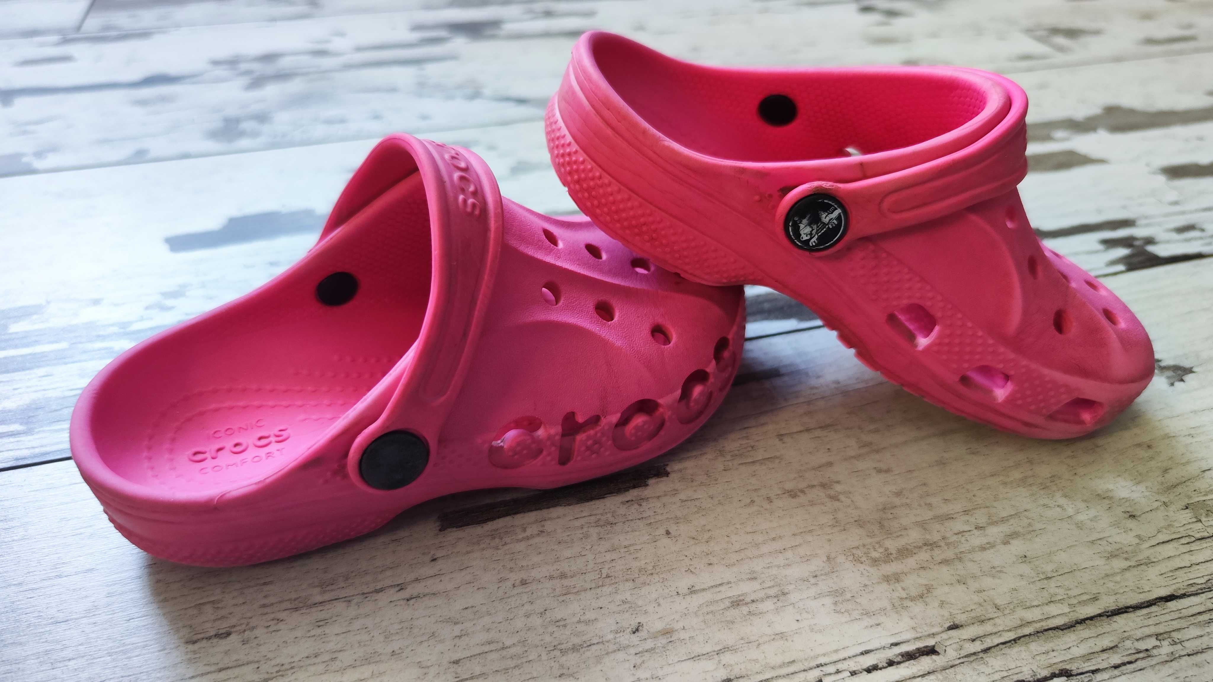 Różowe klapki Crocs dla dziewczynki C11