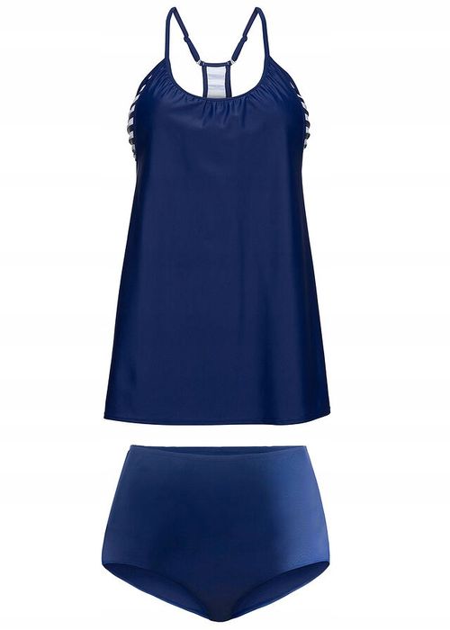 B.P.C długie tankini z wbudowanym topem i figami z wysokim stanem 42.